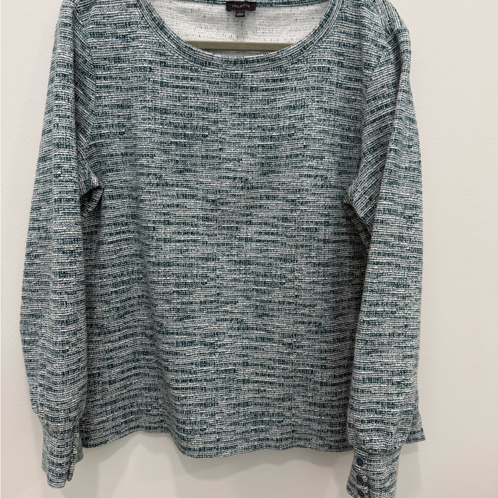 Talbots Green Textured Sweater